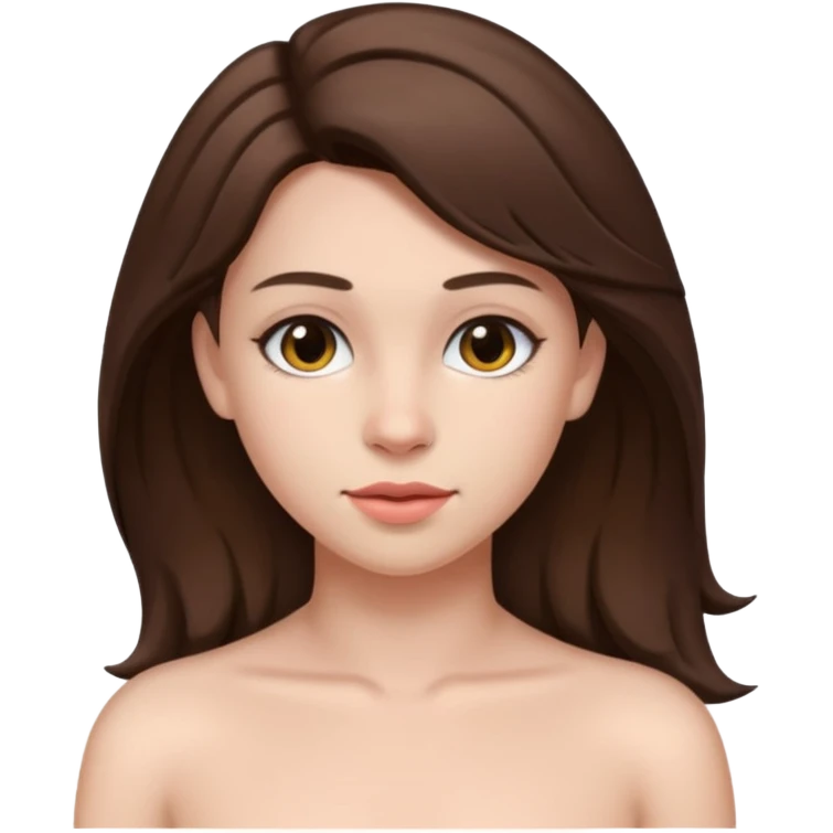 Full Frontal Nude Body, Of An Teen Transwoman, With Brunette Hair emoji