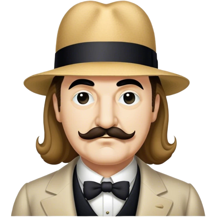 Hercule poirot with long hair emoji
