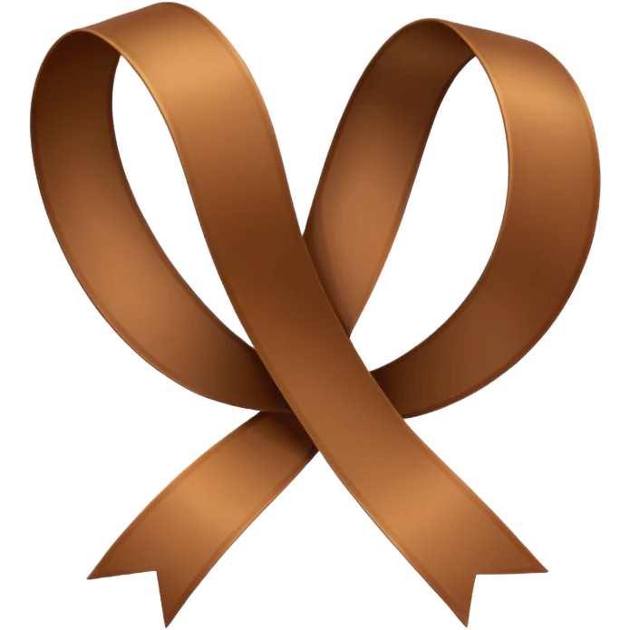 Brown ribbon and white copy paste emoji