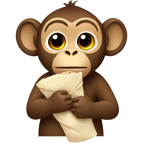 Monkey eating a burrito  emoji