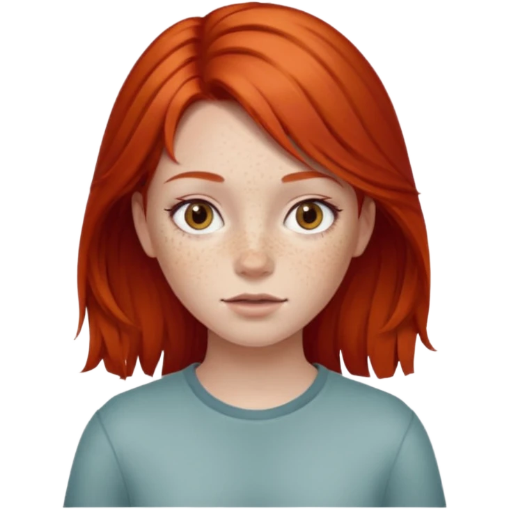 red hair young girl emoji