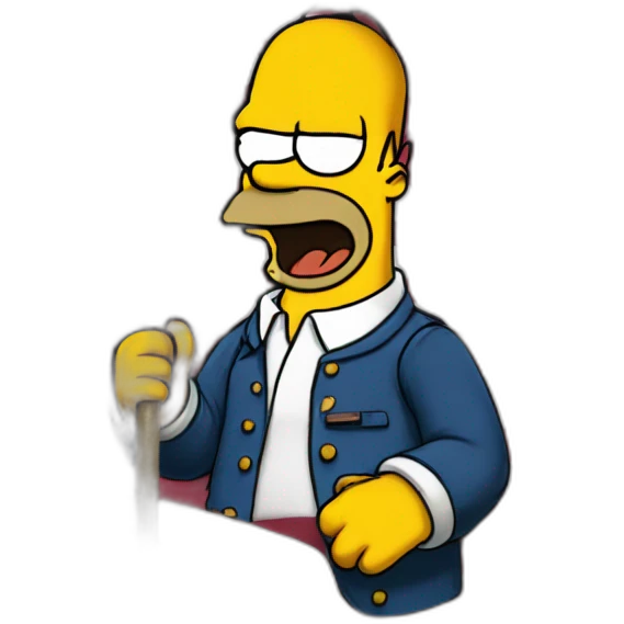Homer Simpson USA flag emoji