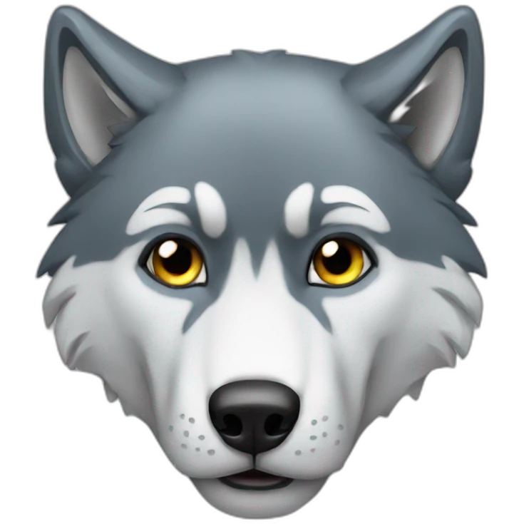 A wolf emoji
