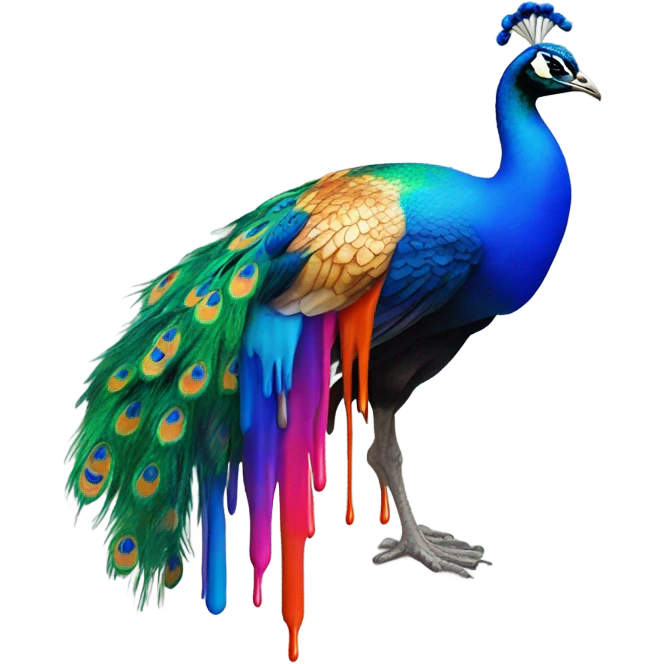 MSNBC peacock logo melted  emoji