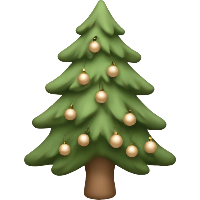 Christmas tree in nude colors  emoji