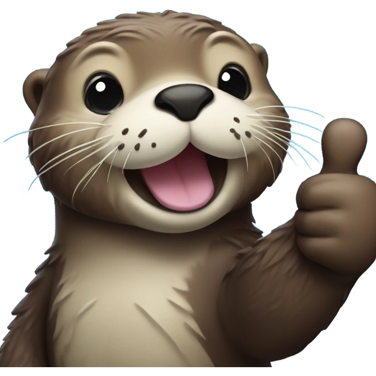 sea otter thumbs up emoji