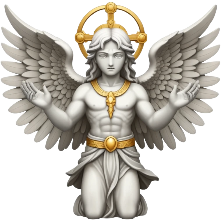 Statue of seraphime make it with 6 wings, make it more aggressive  emoji