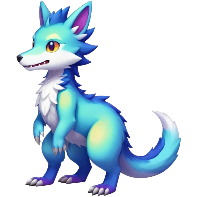  Colorful Shiny Kawaii Sergal FurSona Fakemon Full Body emoji