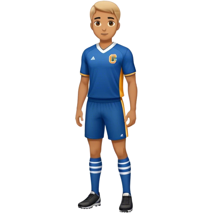 full body view of guy in sports team emoji