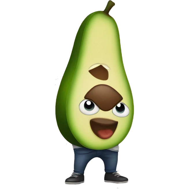 Avacado wearing pants  emoji