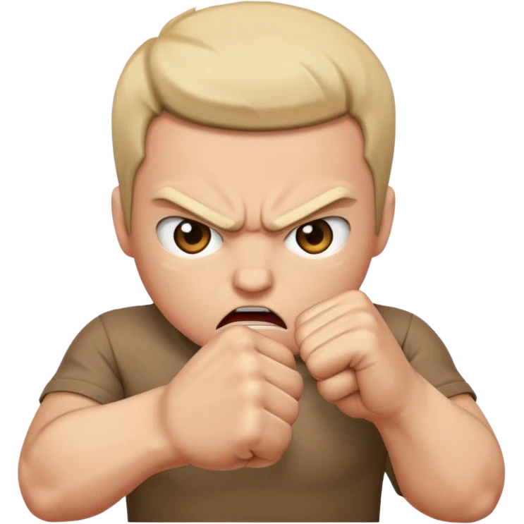 Emojis con el puño cerrado y molesto para pelear emoji