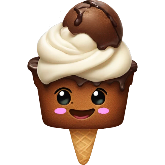 Brownie with icecream emoji