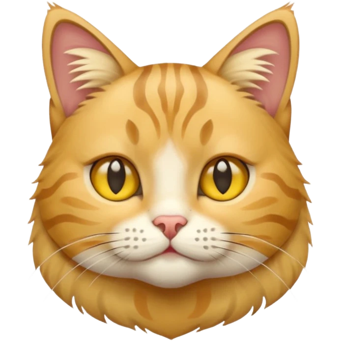 Cat grey and yellow emoji