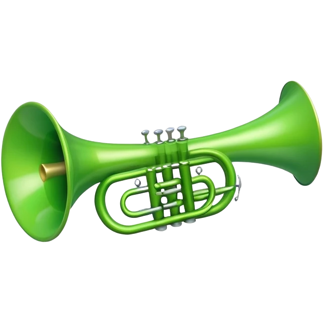 green toy circle horn instrument  emoji