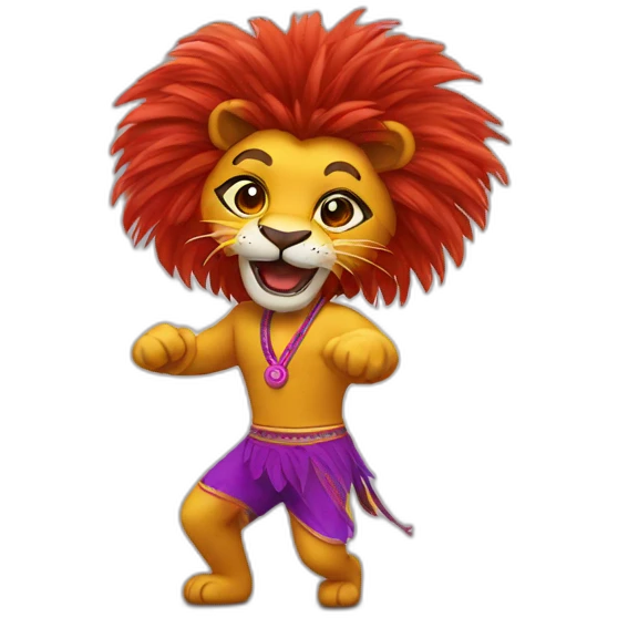 zumba lion dancer emoji
