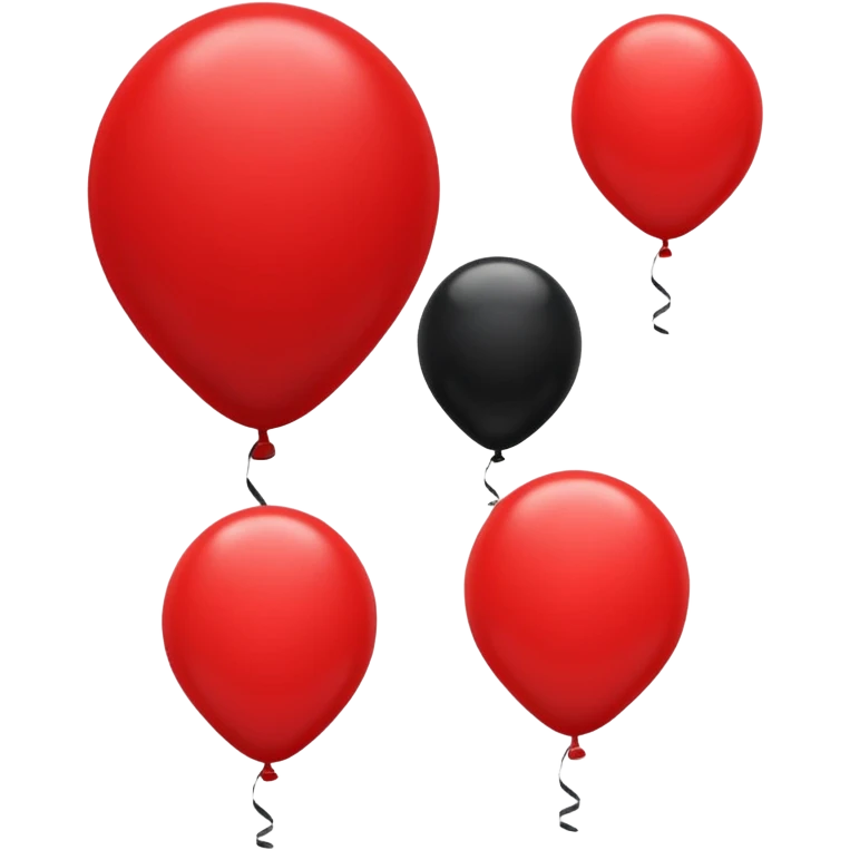 Red and black balloon for Place it next to the name in the directory. emoji