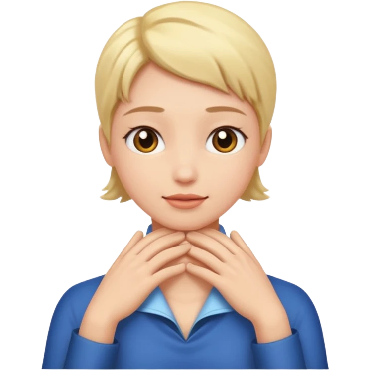 Hands around neck emoji