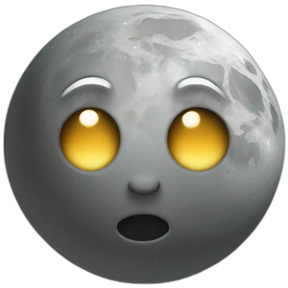 Moon looking downon emoji