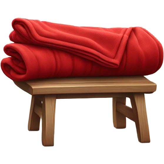 Red folded blanket aesthetic  emoji