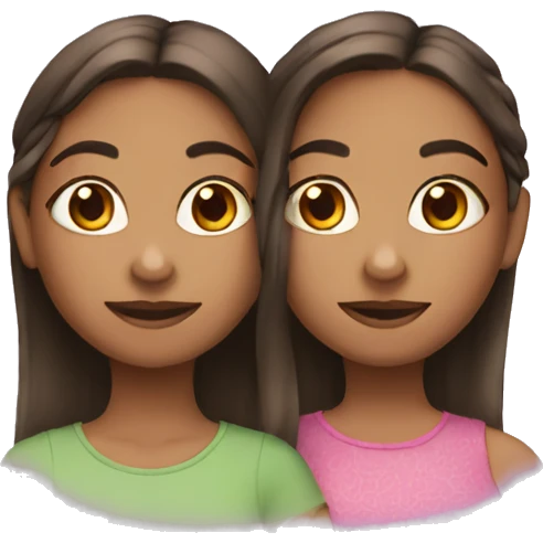 Two girl cousins  emoji