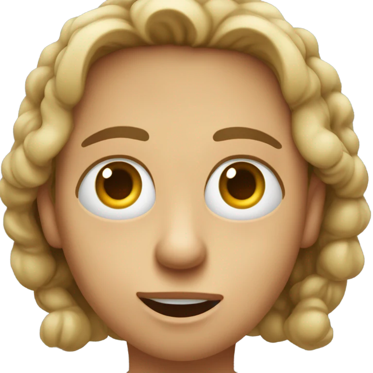 Scared and embarrassed emoji