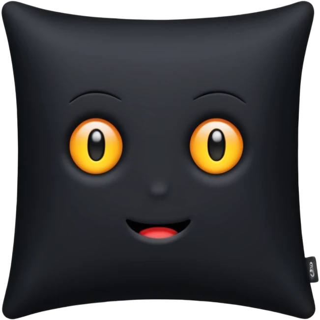a black  pillow with dark aura coming out of it  emoji