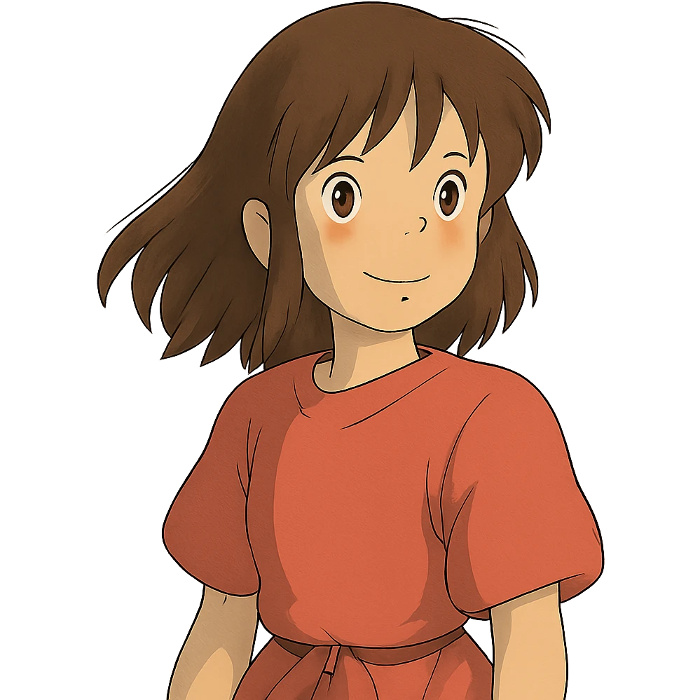 a girl as a film character emoji