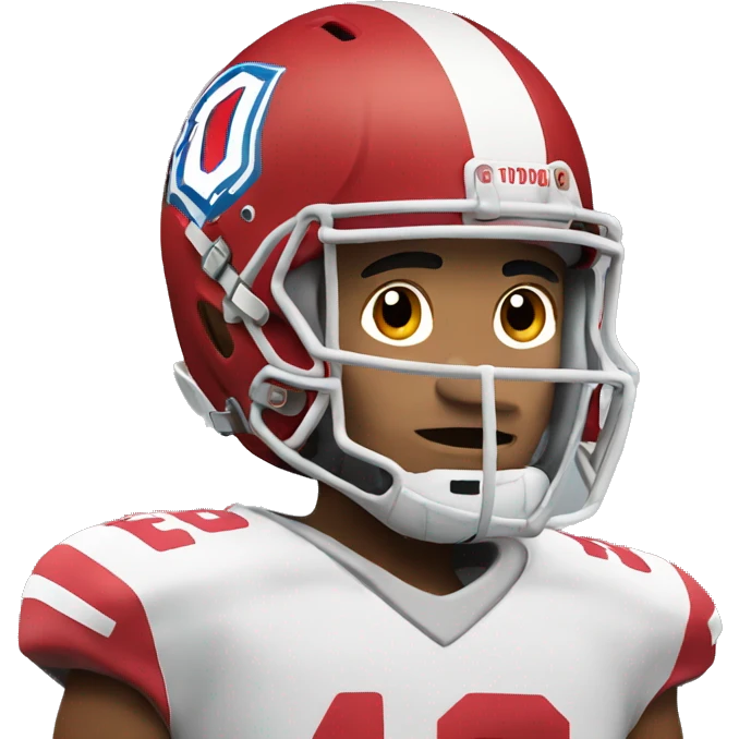 latino football player in helmet emoji