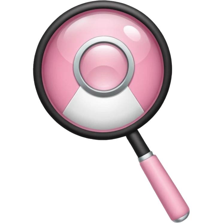 mix light pink dark pink and white girly internet with a magnifying glass emoji
