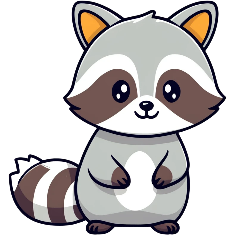 Cu￼te ratcoon emoji
