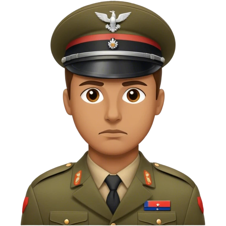 photorealistic serious french soldier emoji