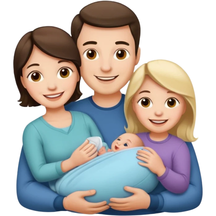 husband wife baby emoji