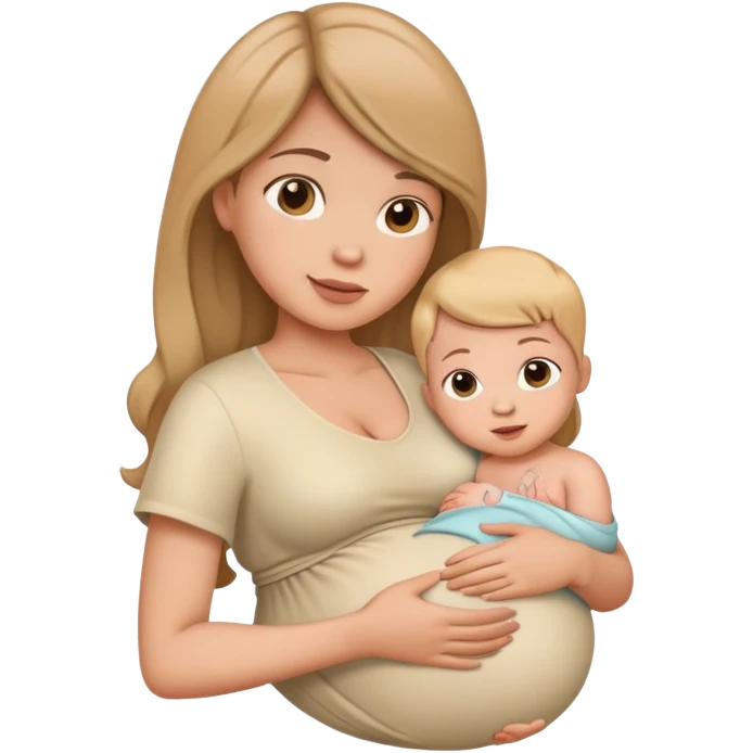 Pregnent woman with baby emoji