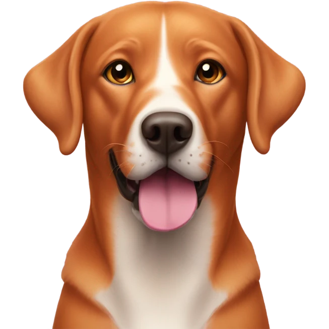 Fox red labrador with pink nose  emoji