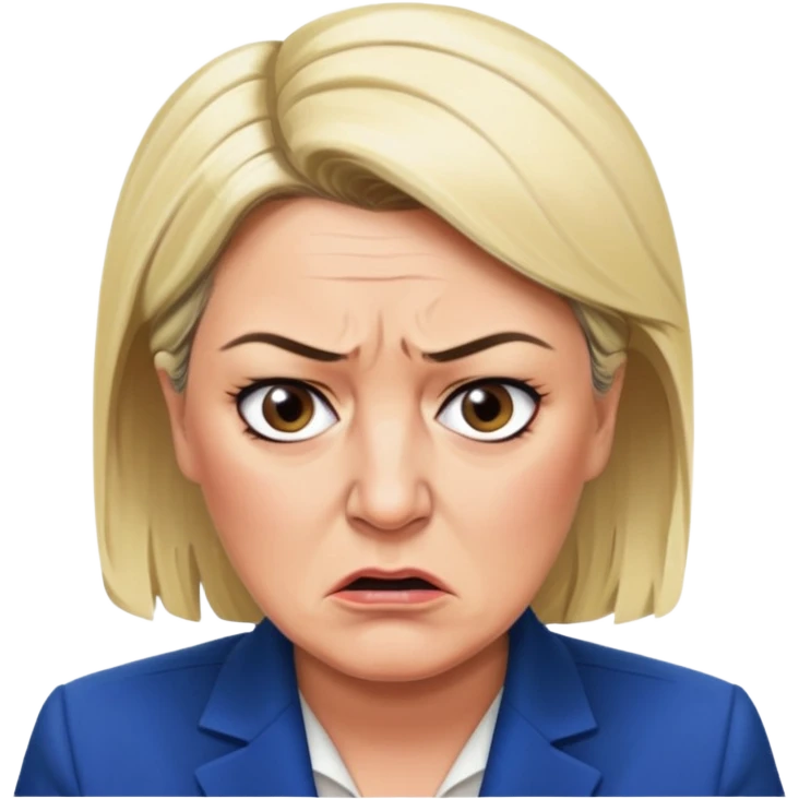 Marine Le Pen très en colère emoji