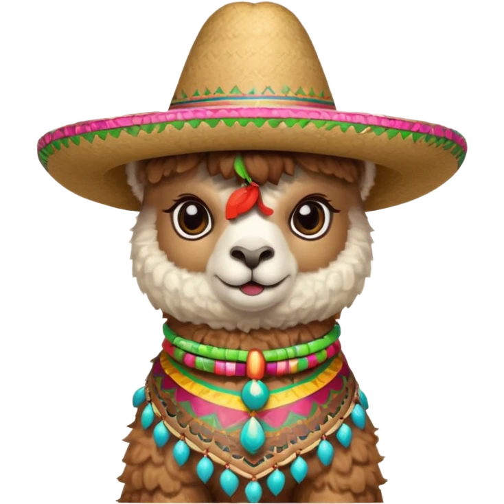 alpaca wearing a sombrero  emoji