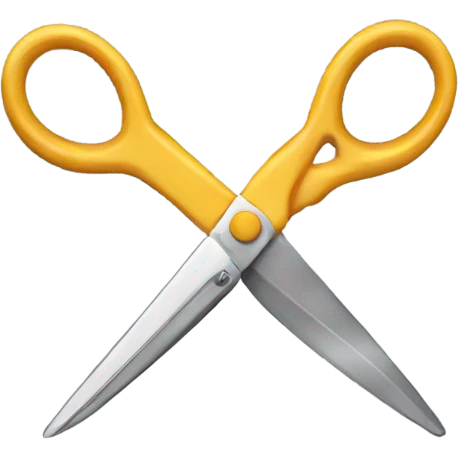 Scissors with mouth emoji