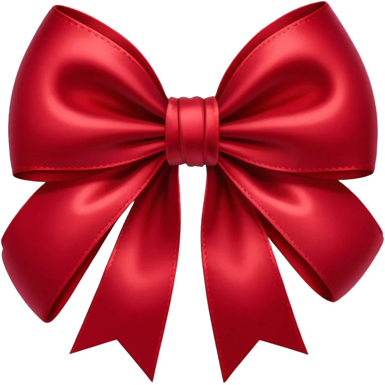 dark red bow emoji