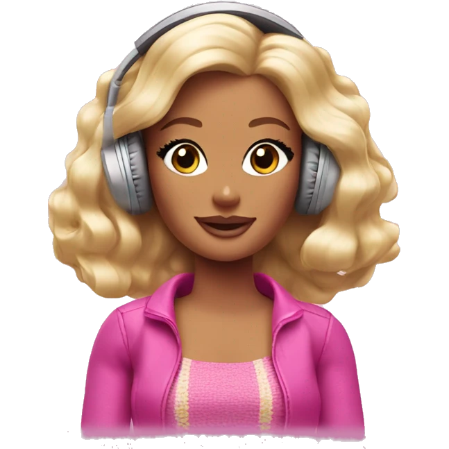 barbie listening to music emoji