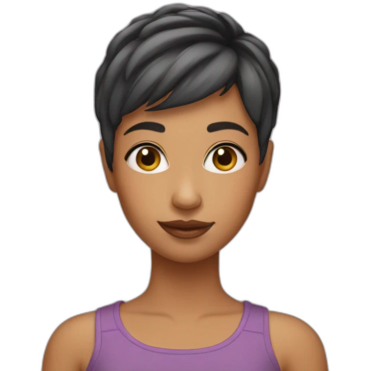 girl with pixie cut emoji