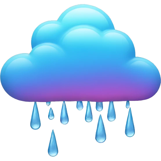 cloud colorful rain  emoji