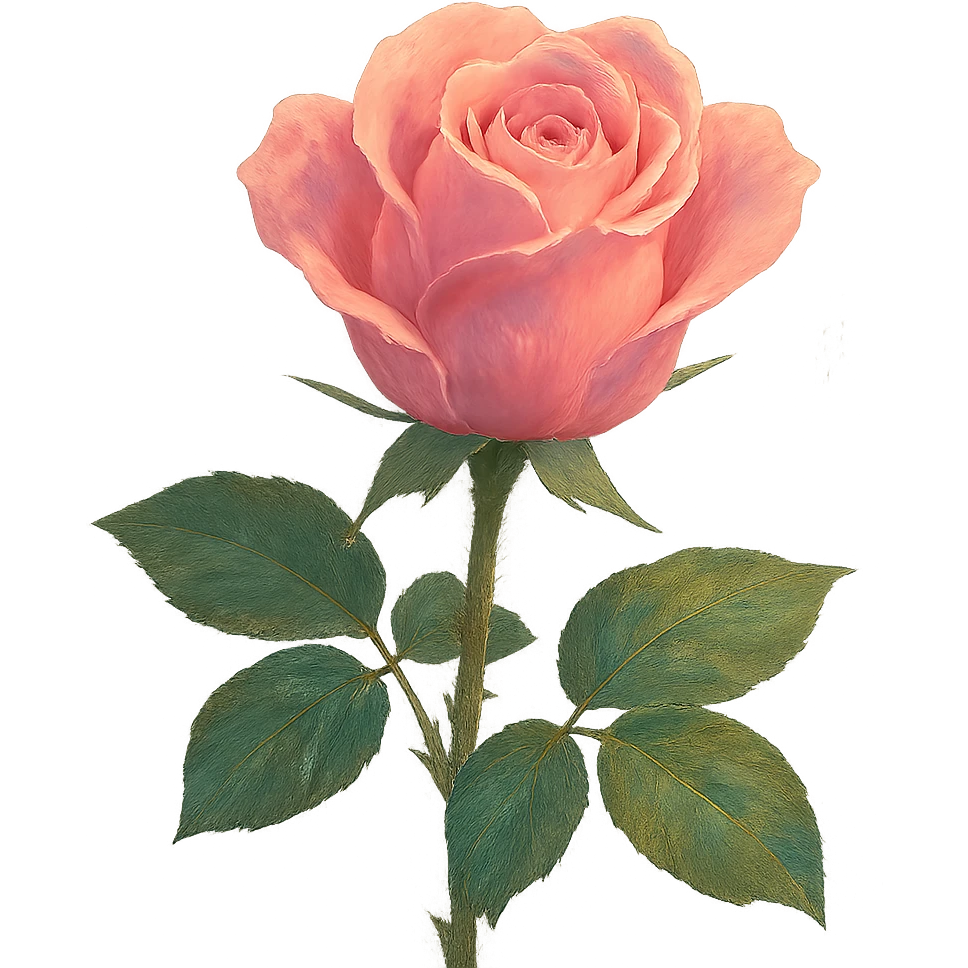 realistic pink rose, dreamy lighting, soft painterly textures emoji