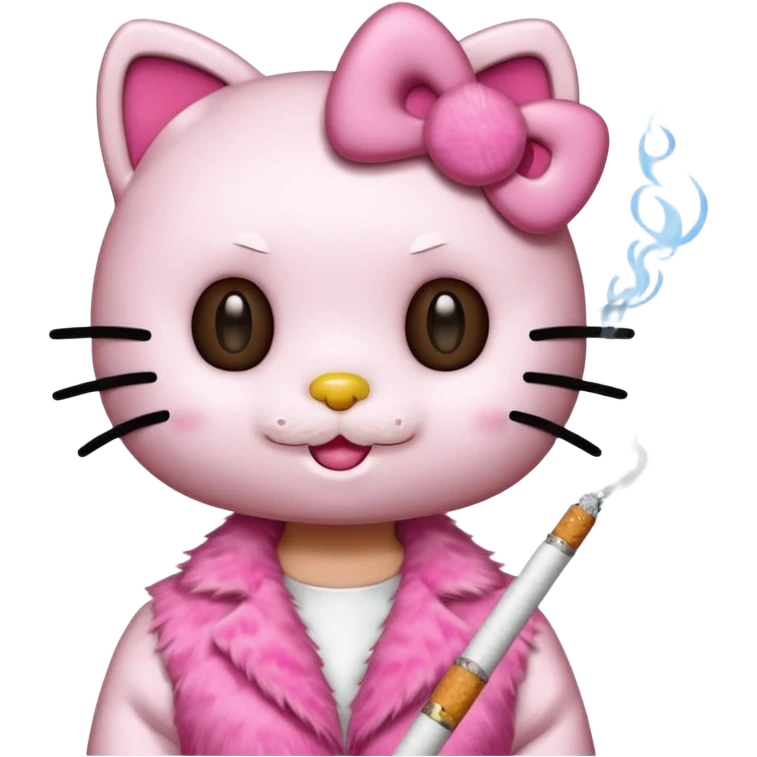 хелоу кити с сигаретой emoji