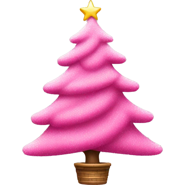 Pink Christmas tree emoji