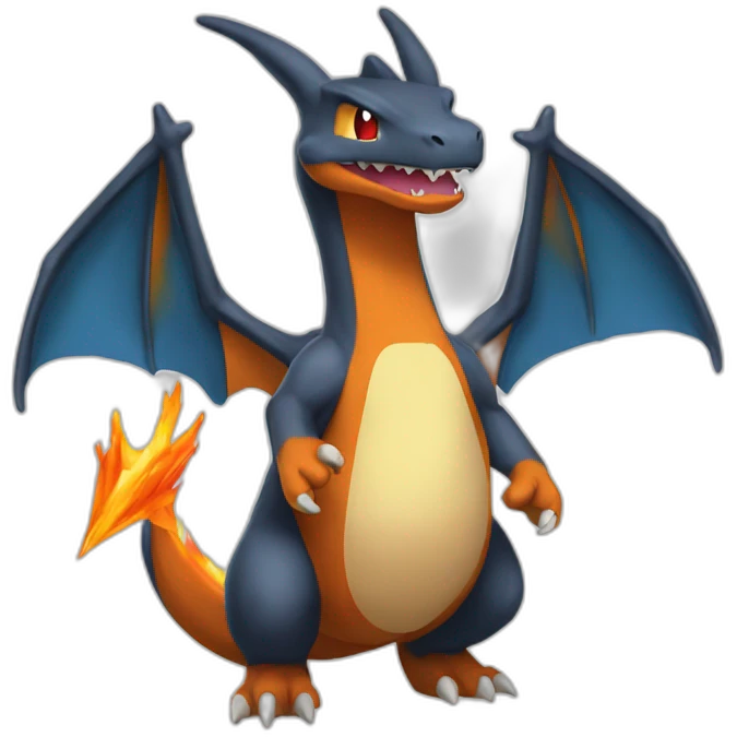 Charizard saying bonjour emoji