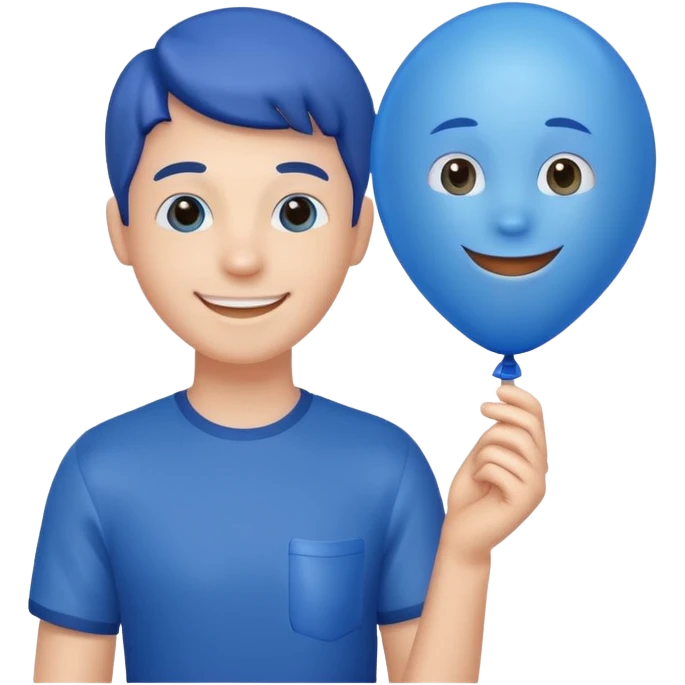 Elinde balon tutan kefi emoji