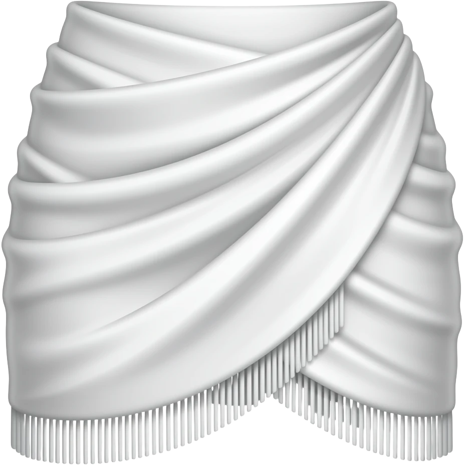 white DRAPED & GATHERED SKIRT W/ FRINGE emoji