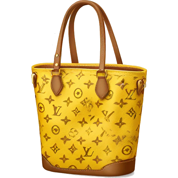 Louis Vuitton bag yellow emoji