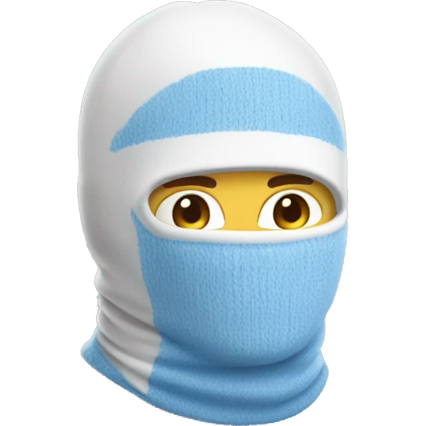 White-and-blue-balaclava-hats emoji