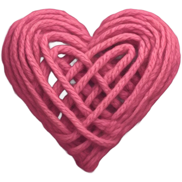 Knitting heart emoji